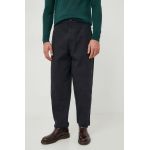 Barbour pantaloni de bumbac culoarea albastru marin, cu fason chinos