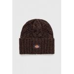 Dickies caciula culoarea maro, din tricot gros