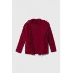 Sisley cardigan cu amestec de lână pentru copii culoarea roz