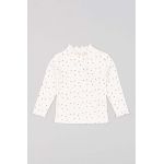 zippy longsleeve copii culoarea alb, cu guler