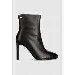 GOE cizme de piele femei, culoarea negru, cu toc drept, izolare usoara, MM2N4045.BLACK