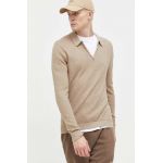 Hollister Co. pulover barbati, culoarea bej, light