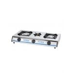 Aragaz din inox cu 3 ochiuri, alimentare la butelie / ZLN 8472 Engros