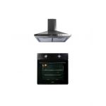 Pachet cuptor incorporabil (1857) , capacitate 51L , electric , negru - hota incorporabila decorativa inox, 63 cm (1925) / SET 30046 Engros