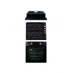 Pachet cuptor incorporabil 1857, capacitate 51L, electric, negru, plita incorporabila email 0041, 60X50X15 cm, gaz butelie sau gaz natural, duze de schimb incluse, hota 1 motor, putere 140W 1895, 60X50 cm / SET 30051 Engros