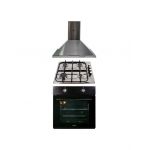 Pachet cuptor incorporabil, 1857, capacitate 51L, electric, negru, plita incorporabila inox 0027, 60x50x15cm gaz butelie sau gaz natural, duze de schimb incluse, aprindere electrica, hota incorporabila decorativa inox, 63 cm, 1925 / SET 30049 Engros