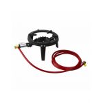 Set arzator rotund, pirostrie din fonta, (ZTS 5443) diametru 28cm, 2.5m furtun, 2 coliere, stut butelie / SET 30043 Engros