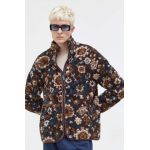 Abercrombie & Fitch hanorac fleece culoarea maro, modelator