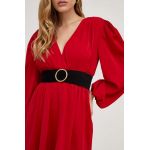Answear Lab curea din piele intoarsa culoarea negru