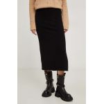 Answear Lab fusta de casmir culoarea negru, maxi, creion