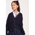 Coccodrillo cardigan copii culoarea albastru marin
