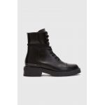 AllSaints cizme de piele Dusty femei, culoarea negru, cu toc plat, WF0048Z