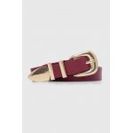 Answear Lab curea de piele femei, culoarea roz