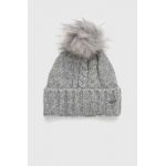 Hollister Co. caciula culoarea gri, din tricot gros