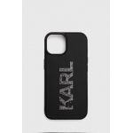 Karl Lagerfeld Husă pentru telefon iPhone 15 6.1 culoarea negru