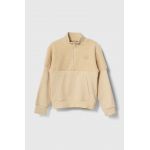 United Colors of Benetton bluza copii culoarea bej, neted