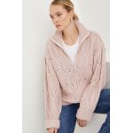 Answear Lab cardigan de lana culoarea roz