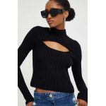 Answear Lab pulover de lana culoarea negru, light, cu turtleneck