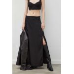 Bruuns Bazaar fusta culoarea negru, midi, drept