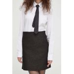 Bruuns Bazaar fusta culoarea negru, mini, creion
