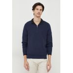 Michael Kors pulover de bumbac culoarea albastru marin, light, cu turtleneck