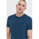 Superdry tricou din bumbac barbati, culoarea albastru marin, cu imprimeu