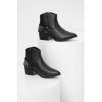 Answear Lab cizme de piele femei, culoarea negru, cu toc drept