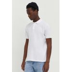 Marc O'Polo polo de bumbac culoarea alb, neted