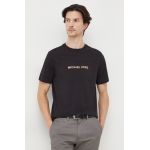 Michael Kors tricou din bumbac barbati, culoarea negru, cu imprimeu