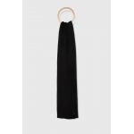 AllSaints esarfa din amestec de lana culoarea negru, neted