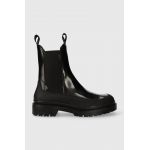 Gant cizme de piele Prepnovo femei, culoarea negru, cu toc plat, izolare usoara, 27551365.G00