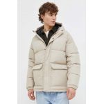 Hollister Co. geaca barbati, culoarea bej, de iarna