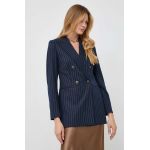 MAX&Co. sacou culoarea albastru marin, cu doua randuri de nasturi, modelator