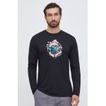 Smartwool longsleeve sport Denver Go Far Feel Good Graphic culoarea negru, cu imprimeu