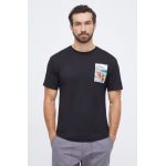 Smartwool tricou sport Mountain Patch Graphic culoarea negru, cu imprimeu