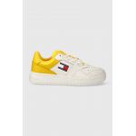 Tommy Jeans sneakers din piele TJW RETRO BASKET ESS culoarea galben, EN0EN02505