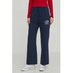 Abercrombie & Fitch pantaloni de trening culoarea albastru marin, cu imprimeu