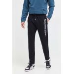 Abercrombie & Fitch pantaloni de trening culoarea negru, cu imprimeu