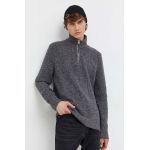 Abercrombie & Fitch pulover barbati, culoarea gri, cu turtleneck