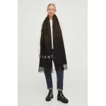 AllSaints esarfa de lana culoarea maro, modelator