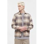 Hollister Co. camasa din bumbac barbati, culoarea bej, cu guler clasic, regular