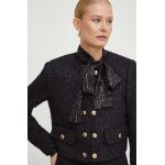 MICHAEL Michael Kors sacou din lana culoarea negru, un singur rand de nasturi, modelator