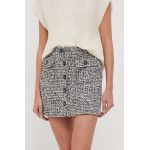 United Colors of Benetton fusta din amestec de lana culoarea negru, mini, drept