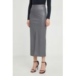 Answear Lab fusta culoarea gri, maxi, drept