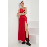 Answear Lab rochie culoarea rosu, maxi, mulata