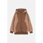Coccodrillo bluza copii culoarea bej, cu glugă, neted