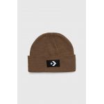 Converse caciula culoarea bej, din tricot gros