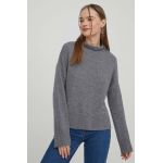 Abercrombie & Fitch pulover de casmir culoarea gri, light, cu turtleneck