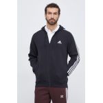 adidas bluză bărbați, culoarea negru, cu glugă, cu imprimeu  IB4029