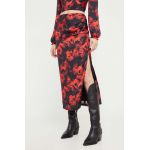 Answear Lab fusta culoarea rosu, midi, drept